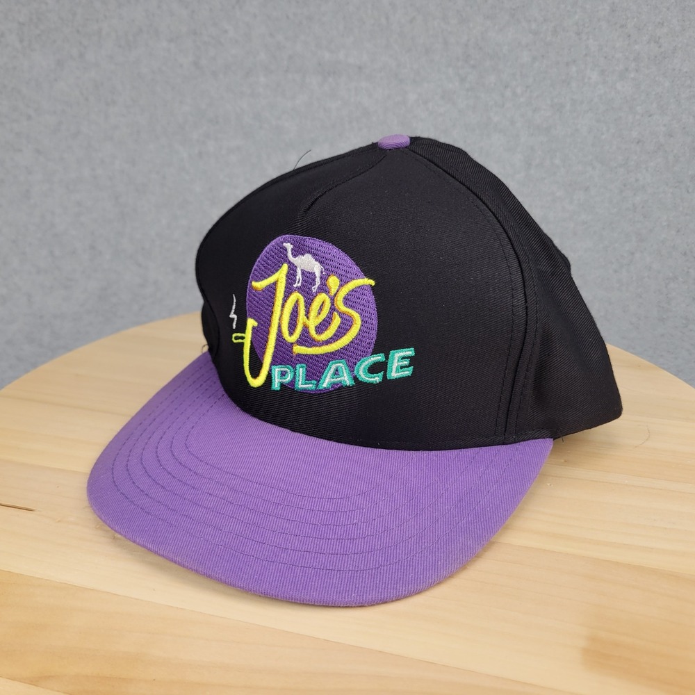 Camel Joes Place Snapback Hat OSFA Black Purple Vintage 90s Joe Camel Promo